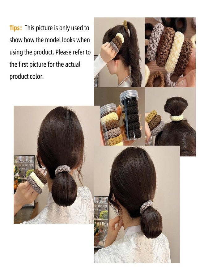 BLBM Hair Ties with Seamless High Elastic Thickening and widening in Ponytail Holders (Gray Series with 6 Pcs Packing) - Image 5